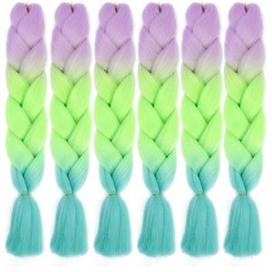 💚Ombré extension braid in hair💜